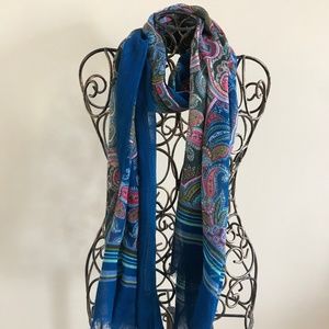 J. Jill Women's Multi Paisely Print Scarf